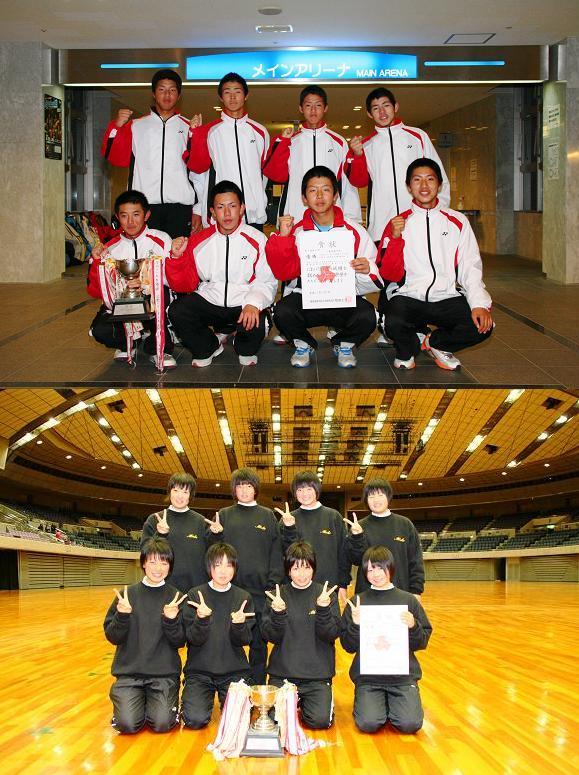 ソフトテニス部　県新人大会で男女とも優勝